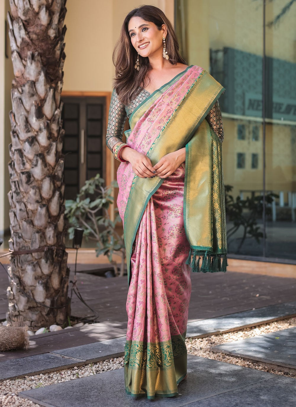 Woven, Zari Malbari Silk Saree - S12308