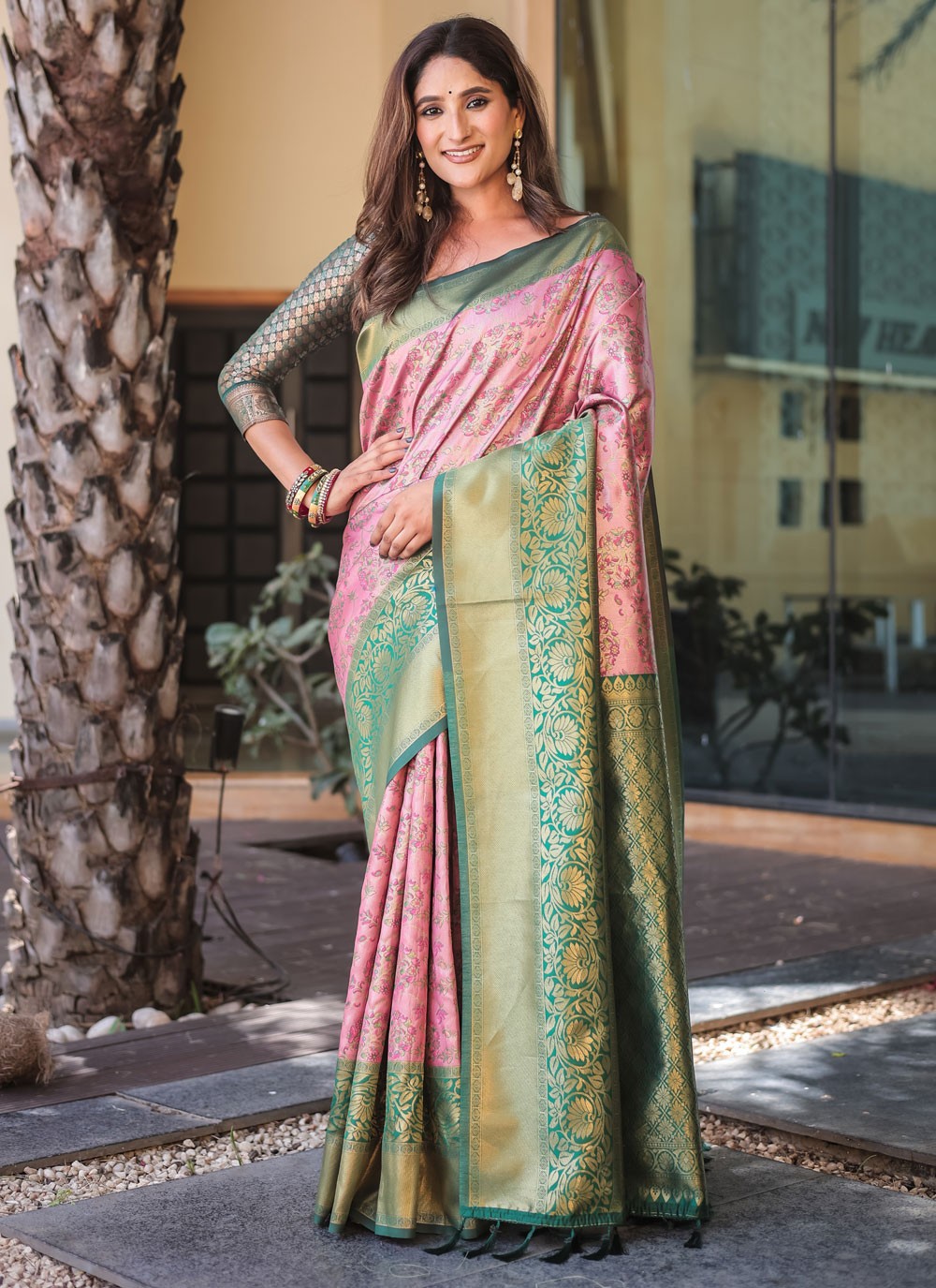 Woven, Zari Malbari Silk Saree - S12308