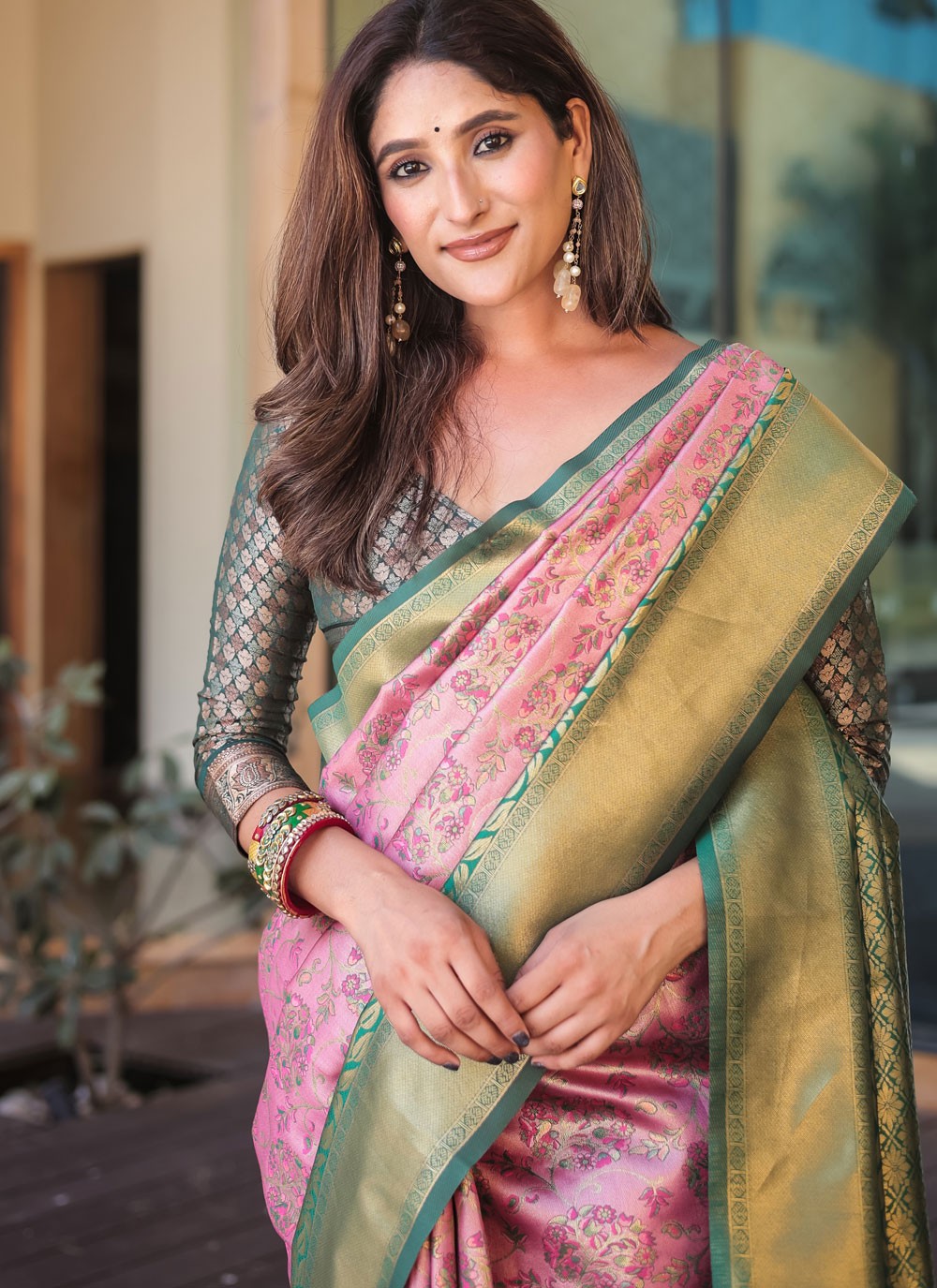 Woven, Zari Malbari Silk Saree - S12308