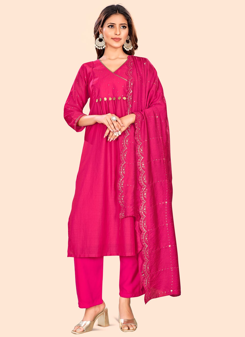 Art Silk Salwar Suit - T2769