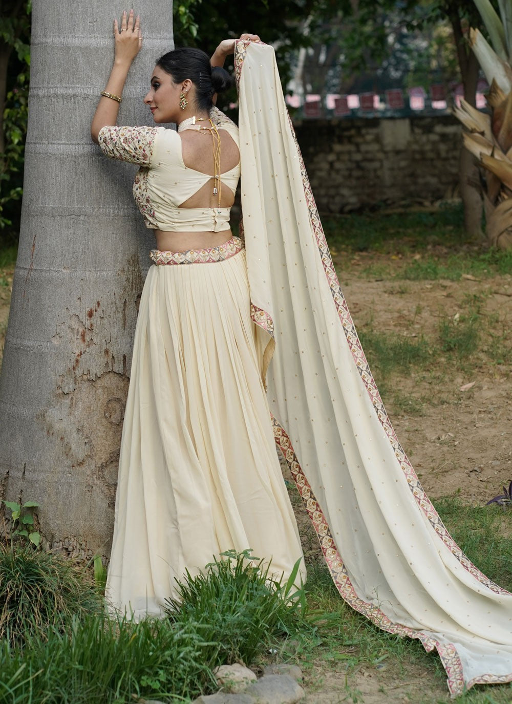 Plain Georgette A - Line Lehenga - L2290