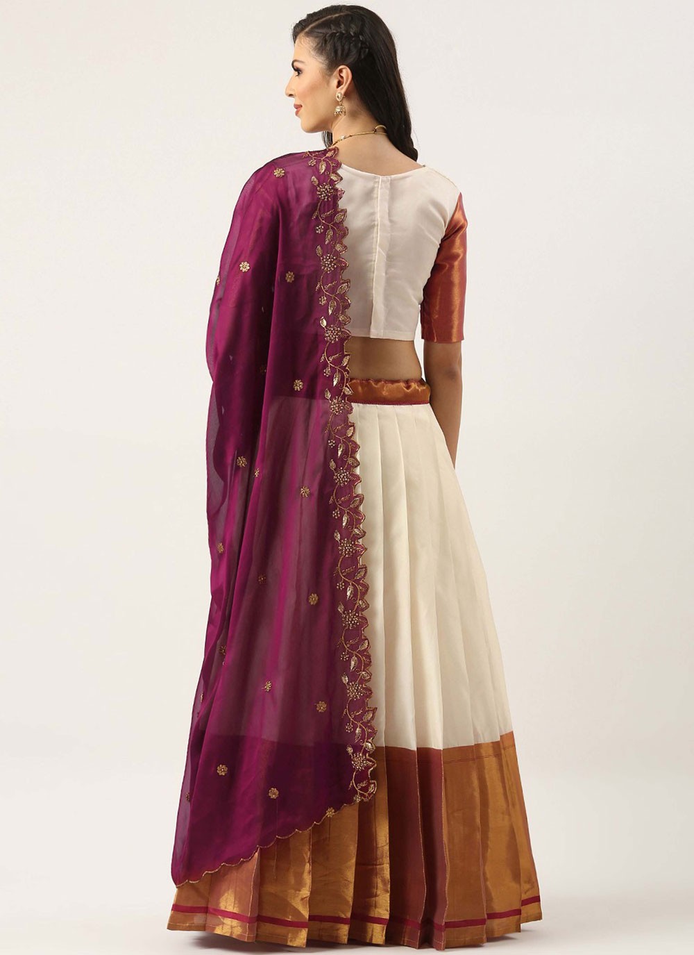 Plain Silk A - Line Lehenga - L2597