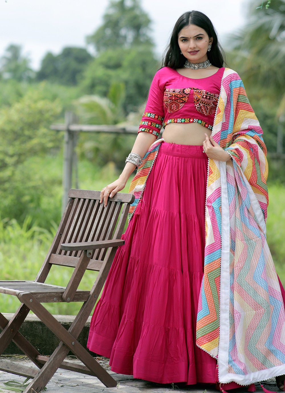 Plain Rayon Readymade Lehenga Choli - L1098