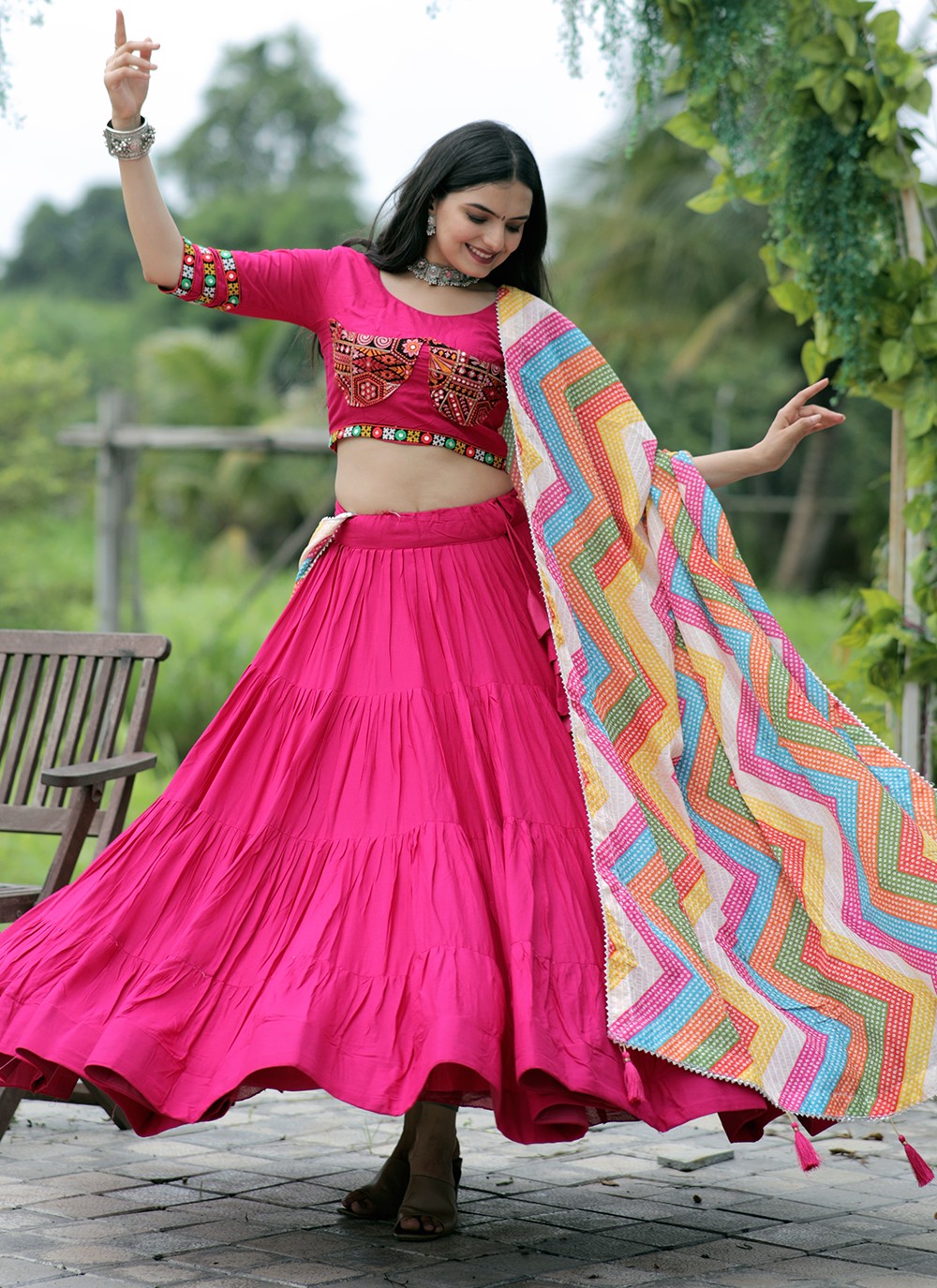 Plain Rayon Readymade Lehenga Choli - L1098