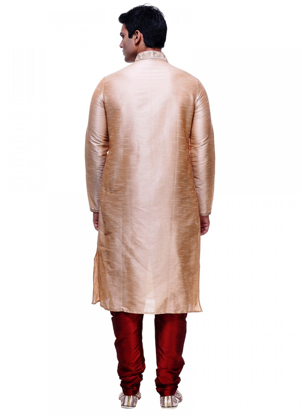 Plain Silk Brown Kurta Pyjama - M1012