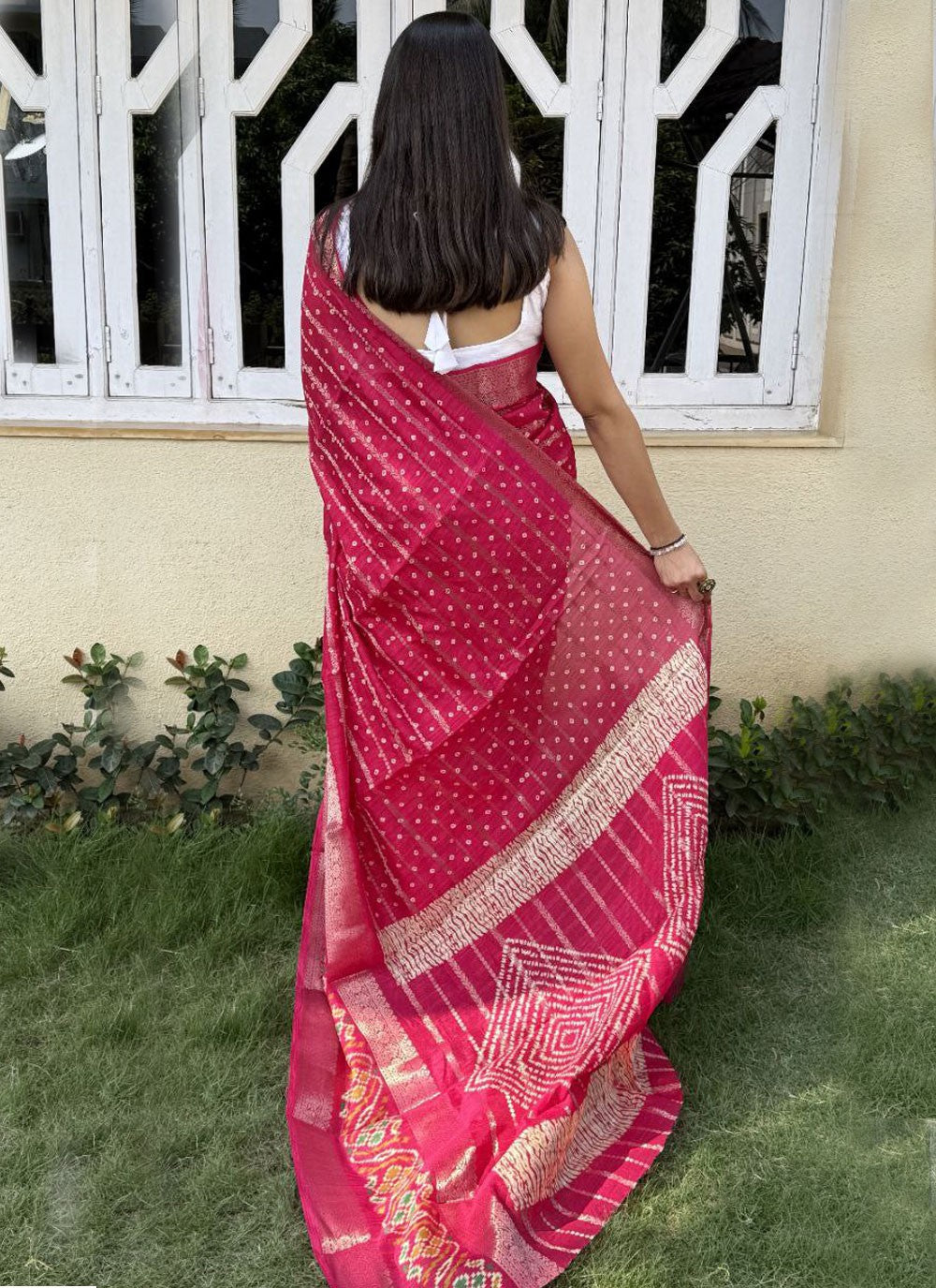 Printed, Weaving Zari Cotton Silk Saree - S12010