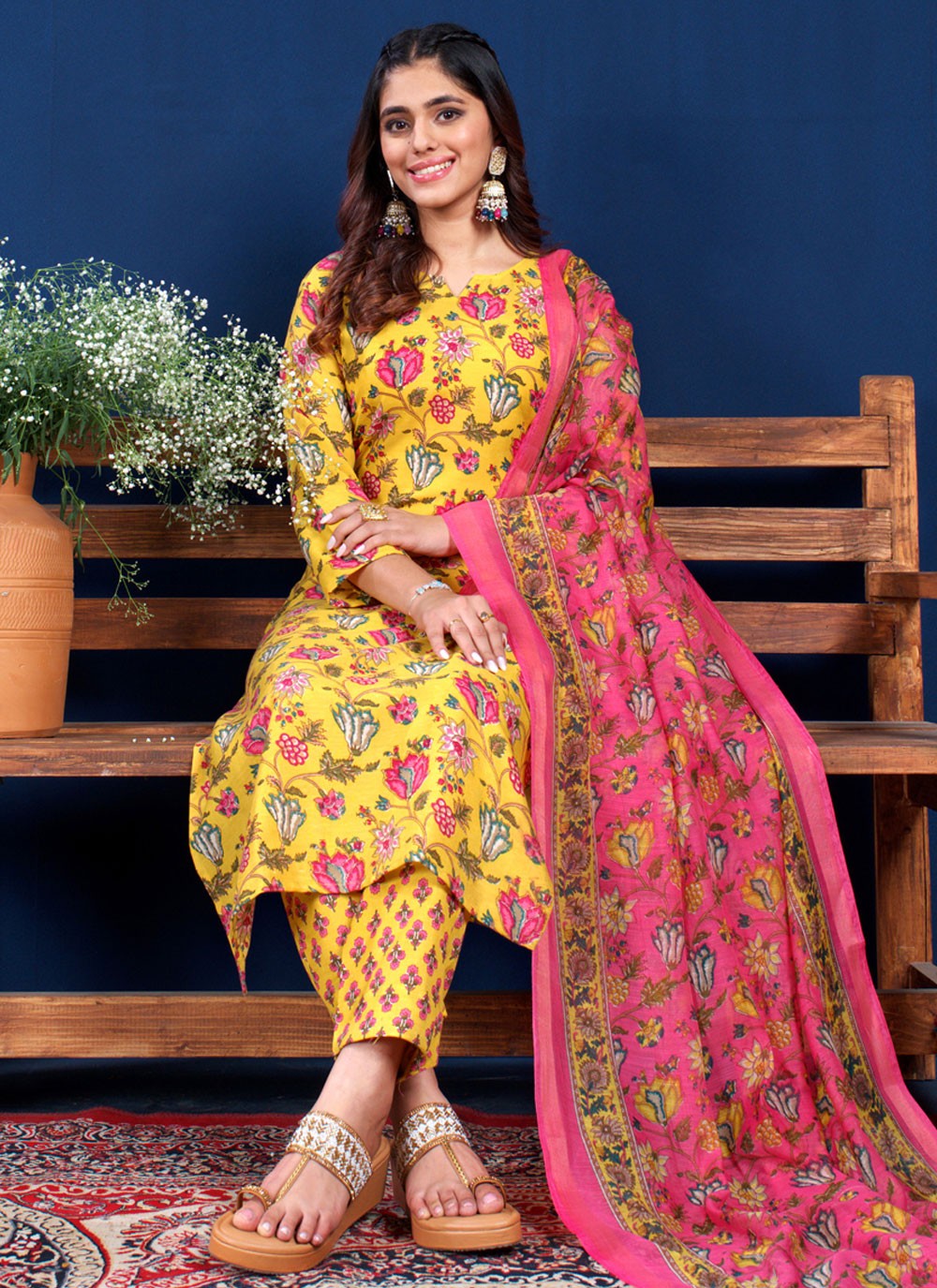 Blended Cotton Salwar Suit - T4040