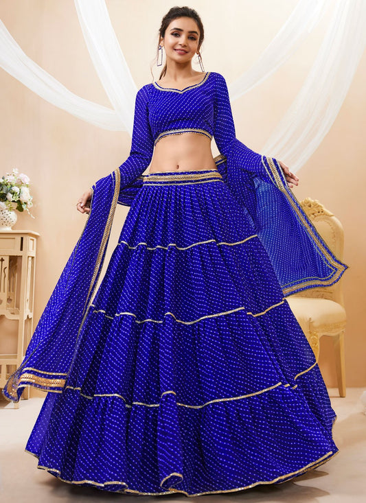 Lace Georgette A - Line Lehenga - L1880