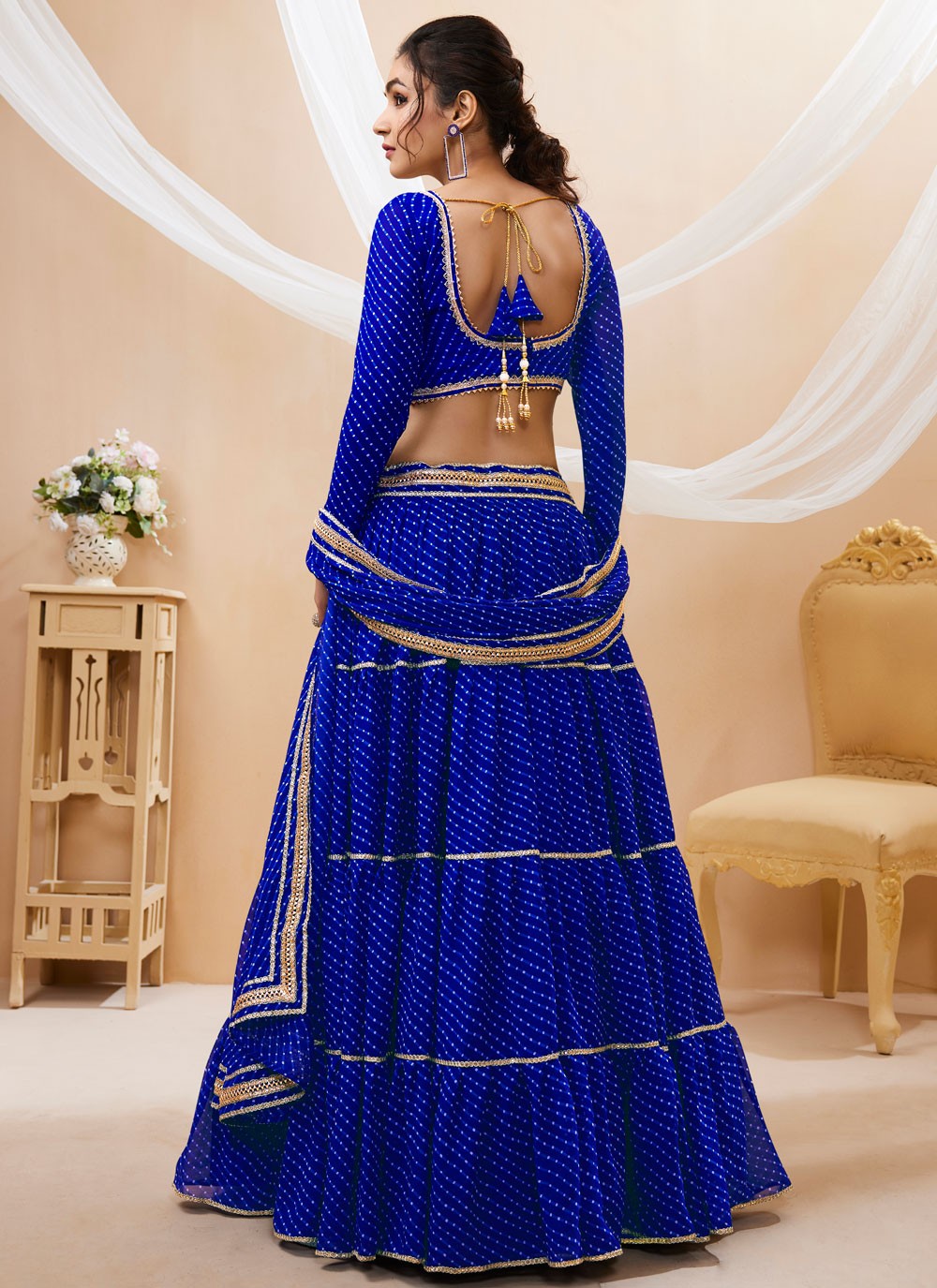 Lace Georgette A - Line Lehenga - L1880