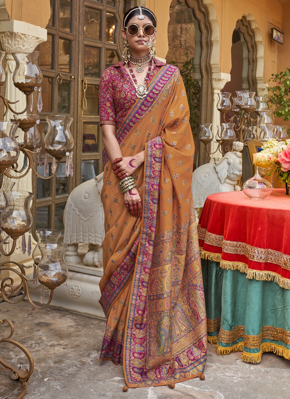 Classic Printed Silk Saree - S9610