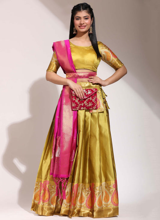 Printed Silk A - Line Lehenga - L2458