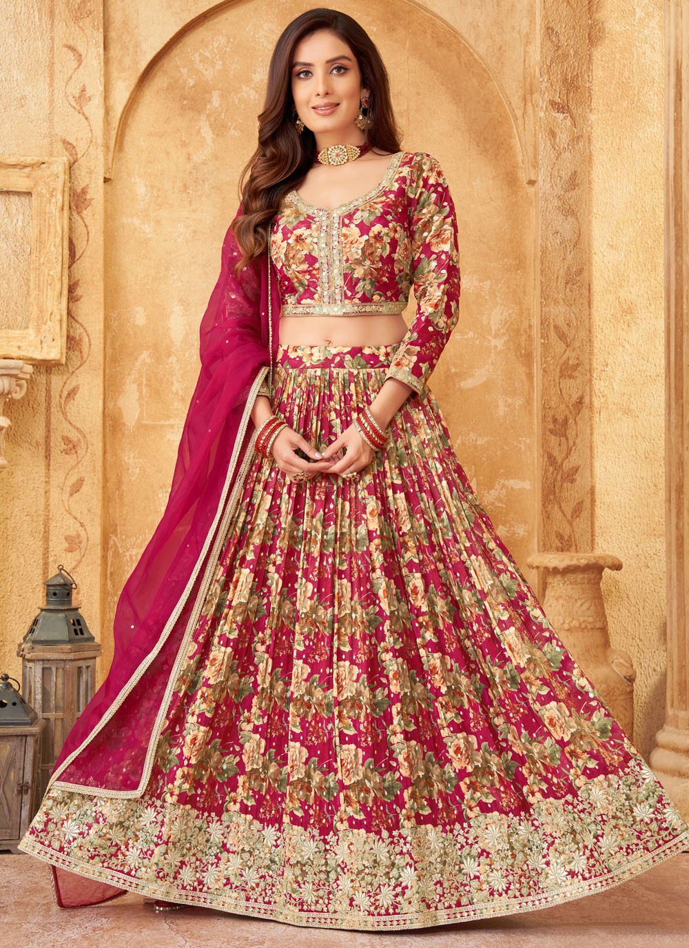 Weaving Zari Silk Readymade Lehenga Choli - L3016