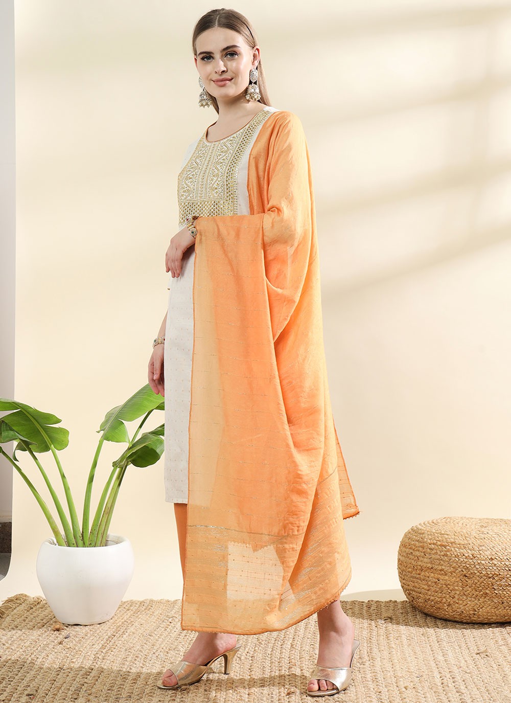 Embroidered Cotton Salwar Suit - T4641