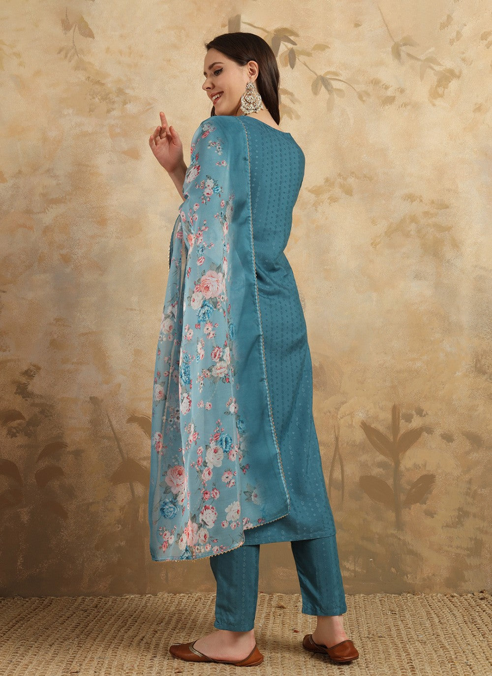 Chanderi Pant Style Suit - T3409