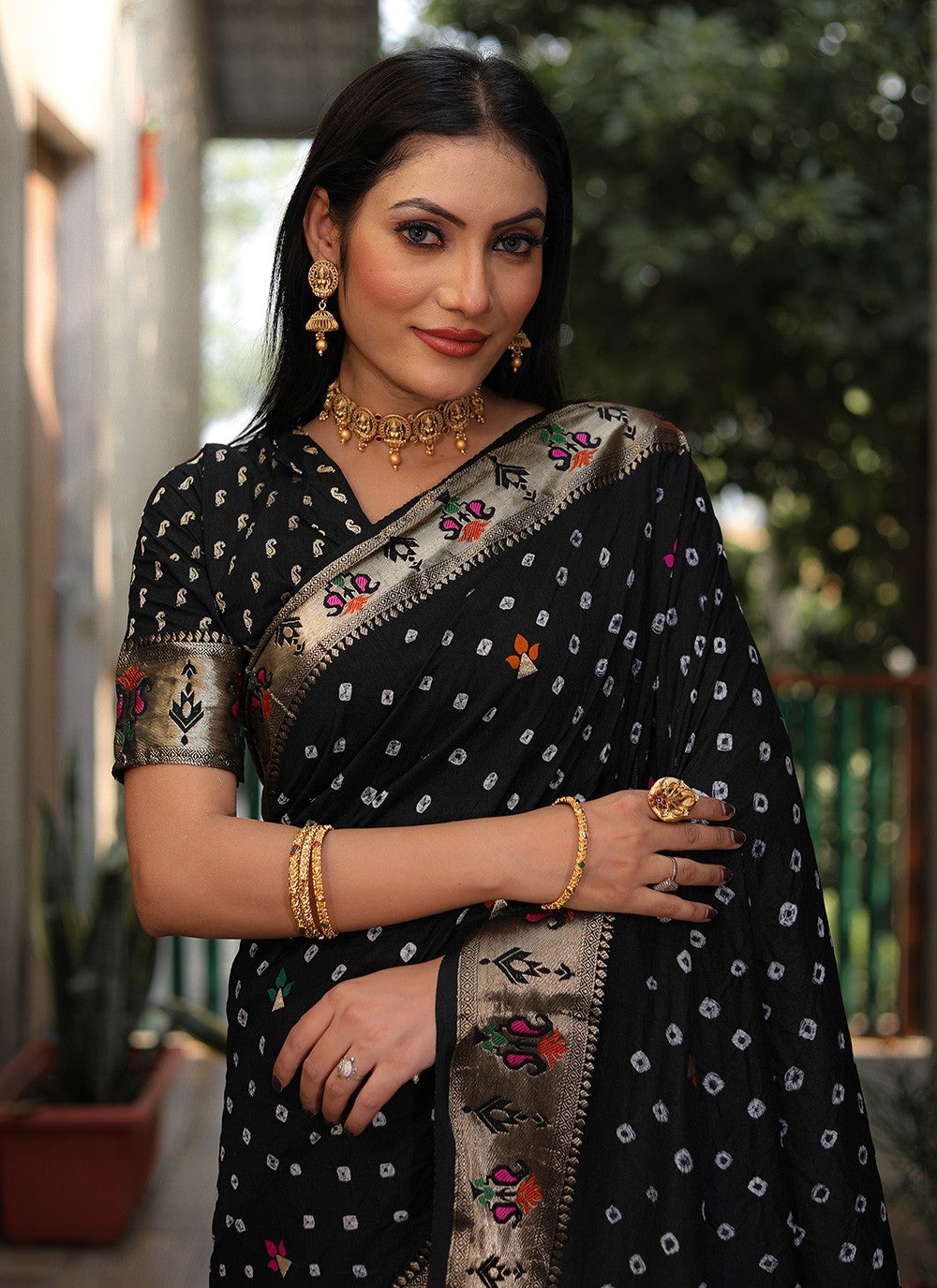 Classic Printed Silk Saree - S8943