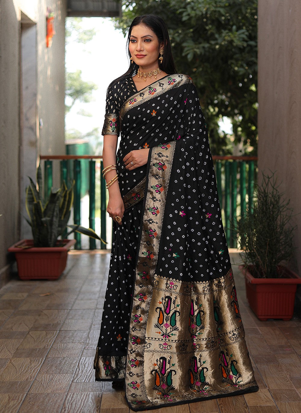 Classic Printed Silk Saree - S8943