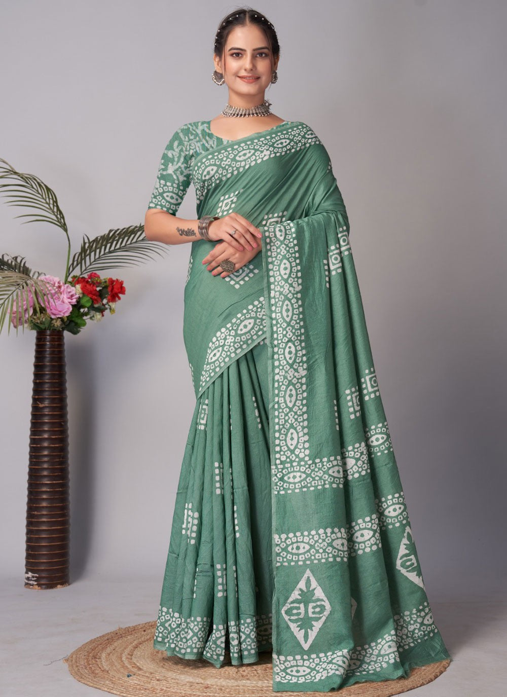 Printed Chanderi Cotton Saree - S12005