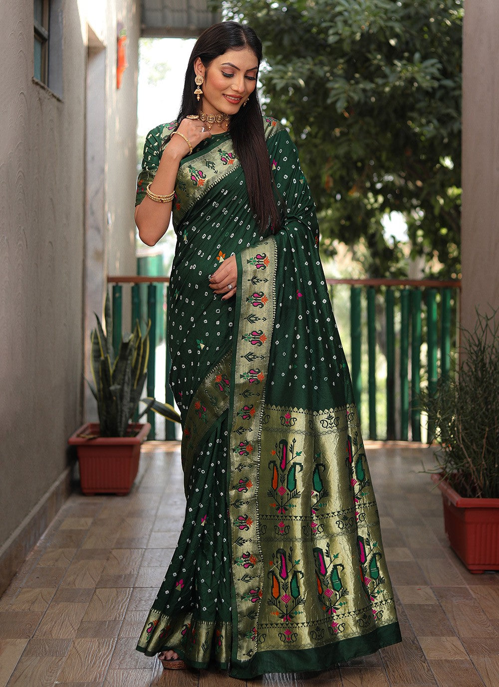 Classic Printed Silk Saree - S8943