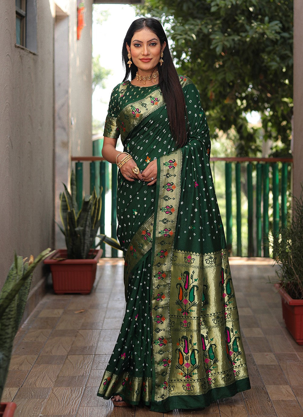 Classic Printed Silk Saree - S8943