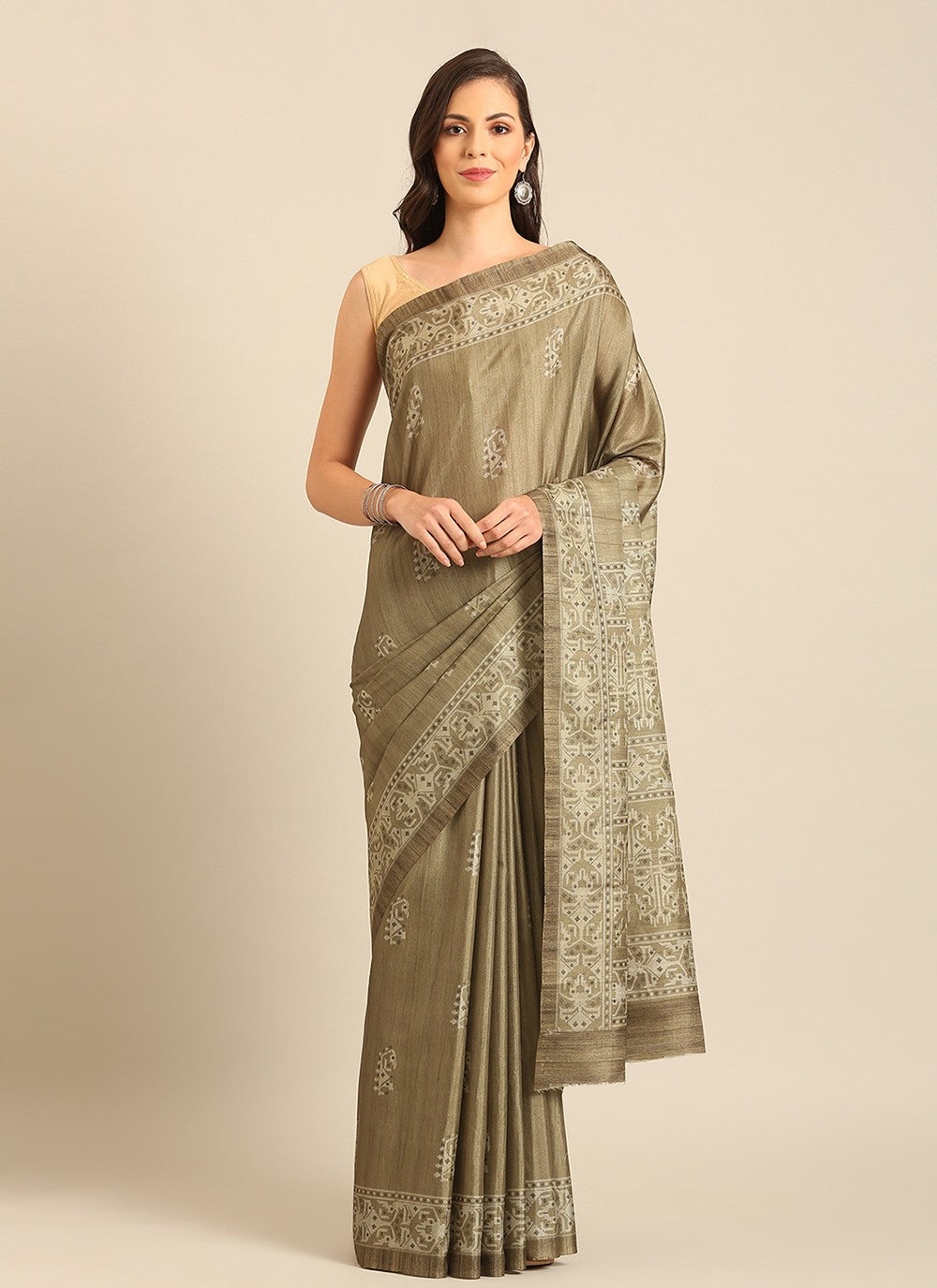 Contemporary Printed Cotton Saree - S8010