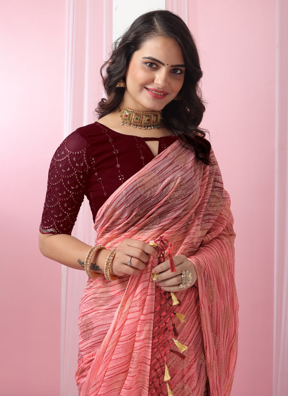 Classic Designer Georgette Saree - S3724