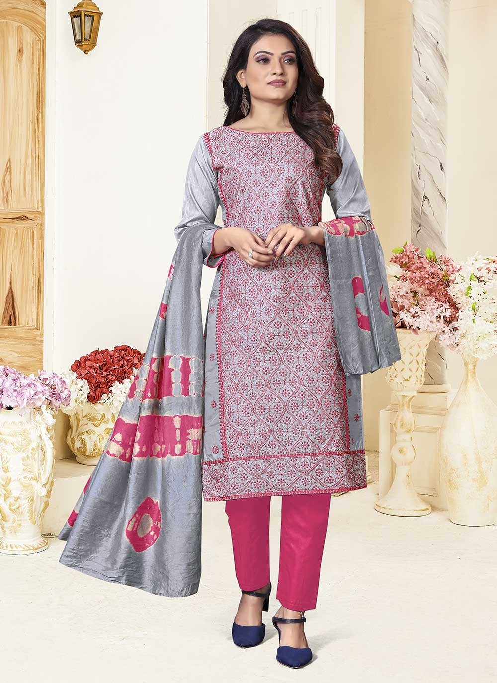 Silk Salwar Suit - T817