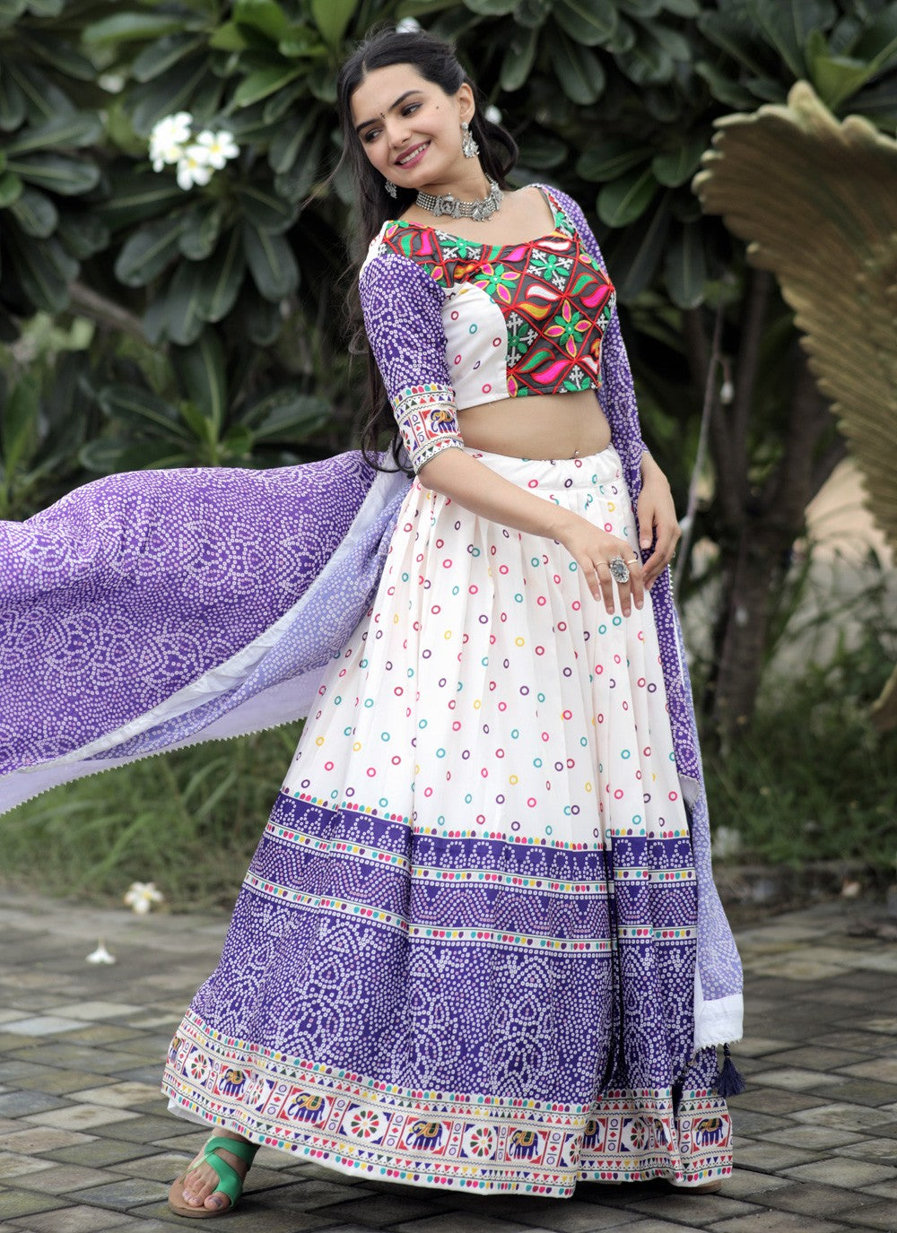 Printed Rayon A - Line Lehenga - L1163