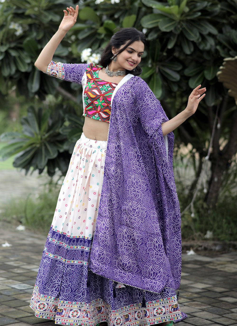 Printed Rayon A - Line Lehenga - L1163