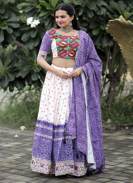 Printed Rayon A - Line Lehenga - L1163