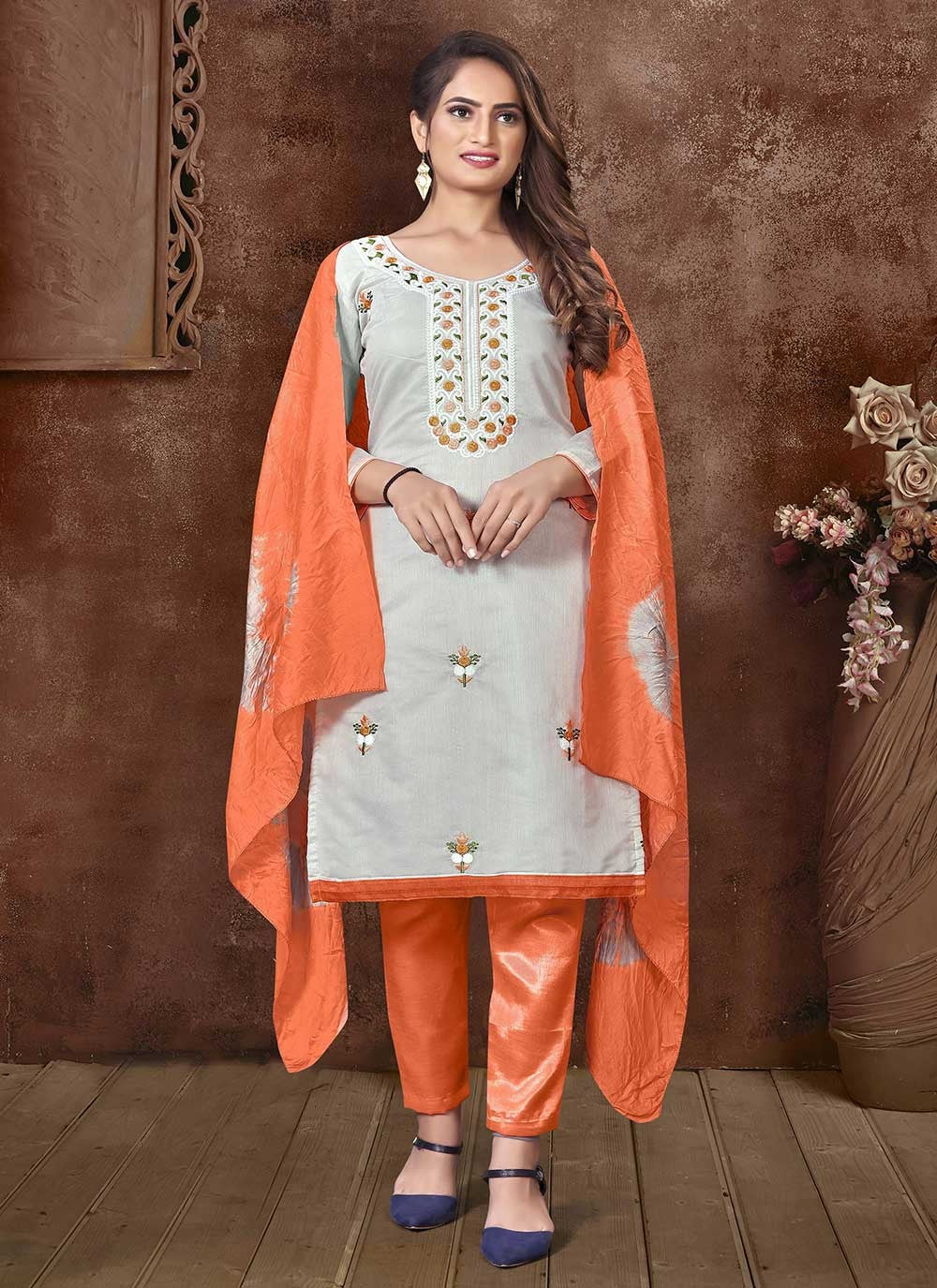 Silk Salwar Suit - T825