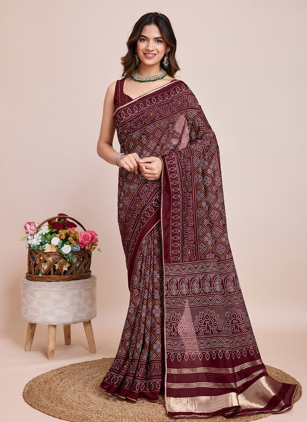 Classic Printed Cotton Silk Saree - S7900