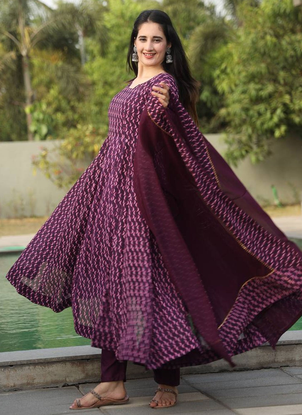 Georgette Anarkali - T3707