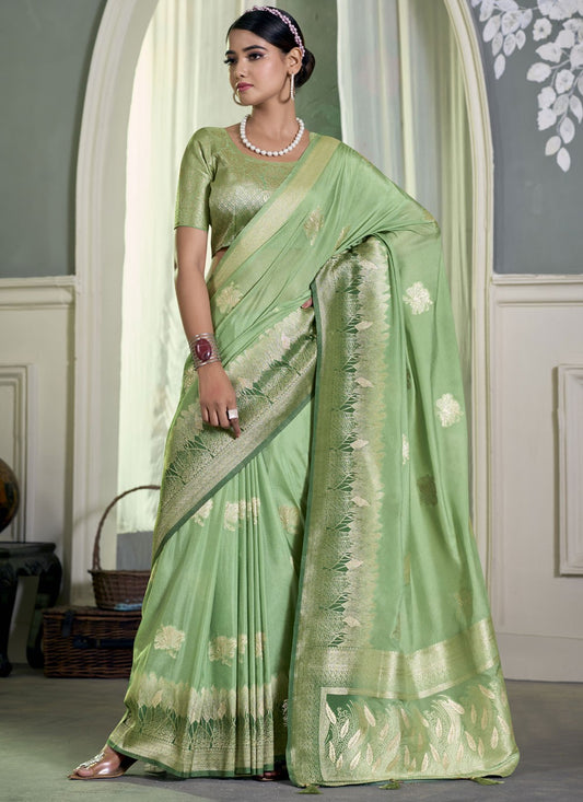 Weaving Zari Pure Crepe Saree - S11570