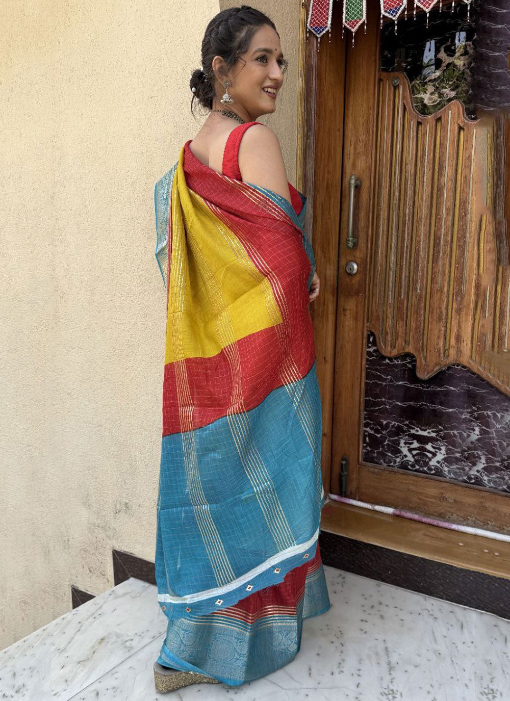 Foliage Prints Pure Dola Saree - S11844