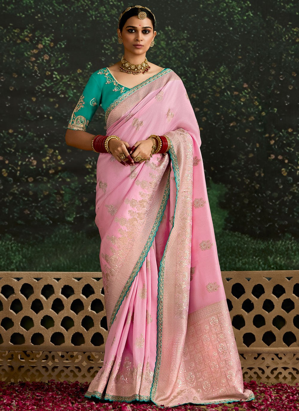 Classic Border Work Pure Dola Saree - S9686