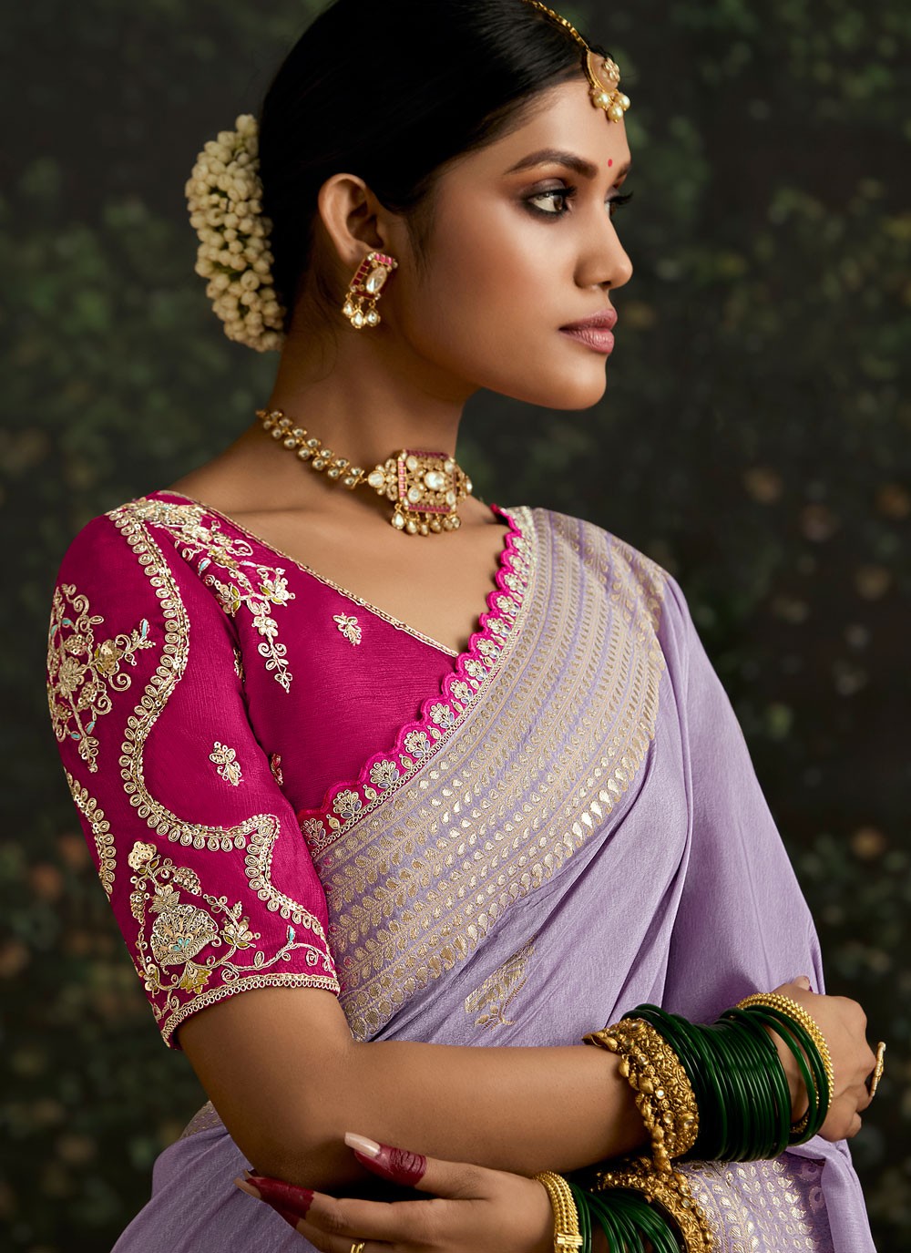 Classic Border Work Pure Dola Saree - S9686