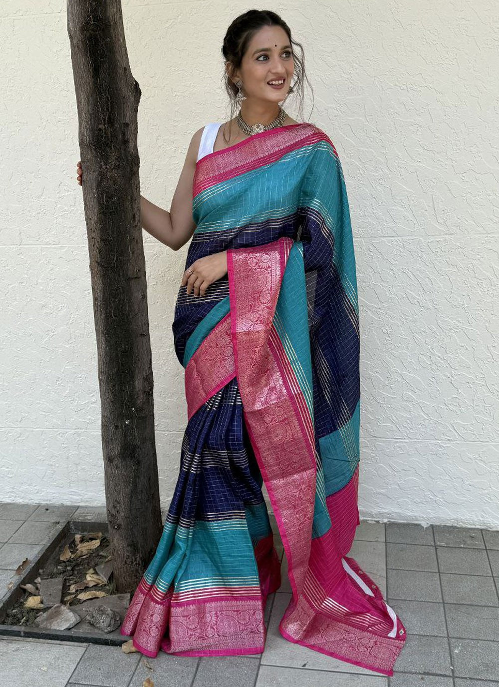 Foliage Prints Pure Dola Saree - S11844