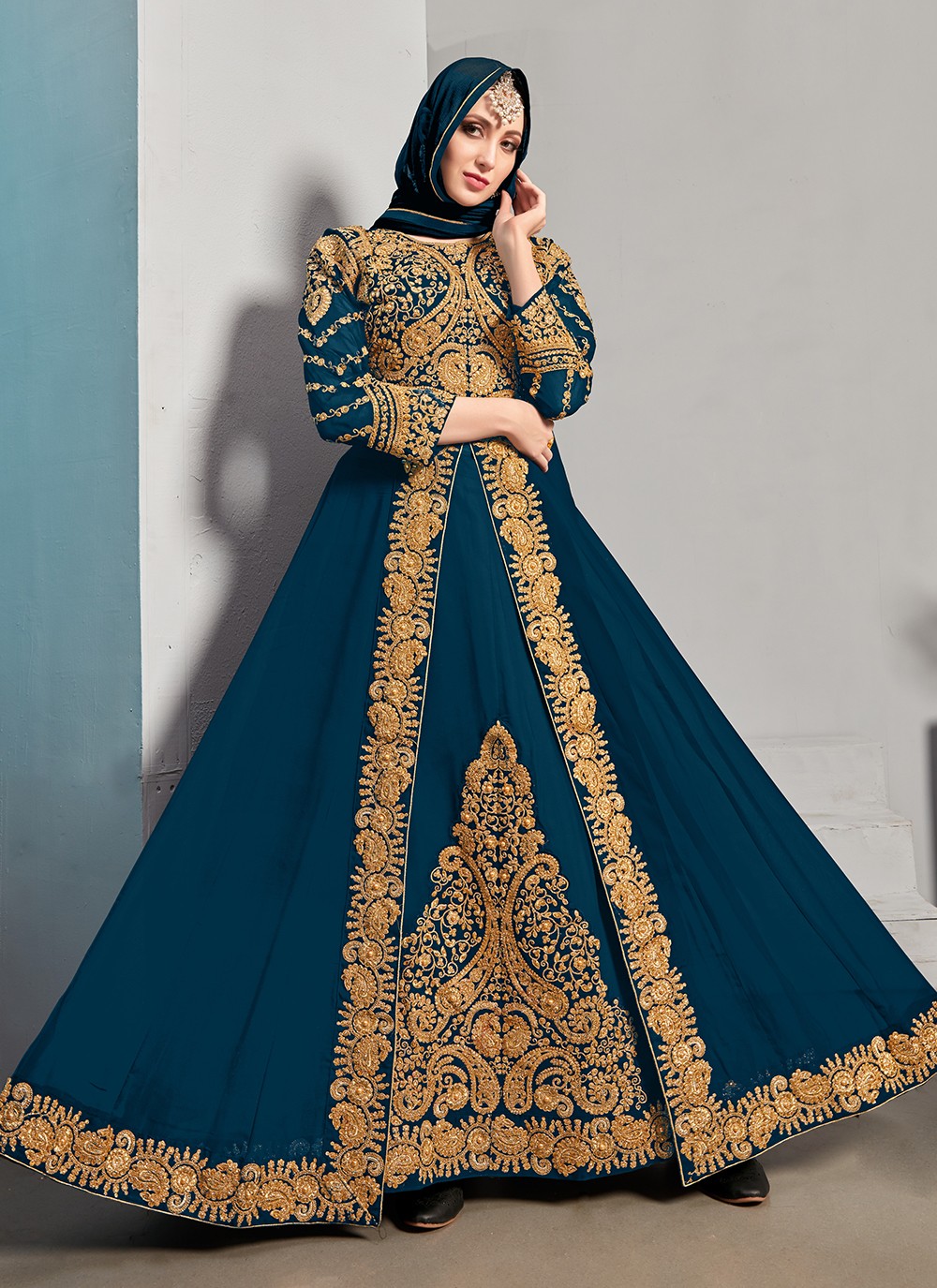 Pure Georgette Floor Length Anarkali - T718