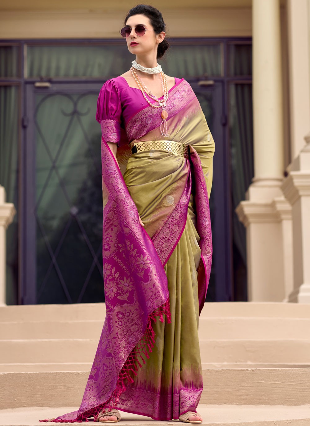 Weaving Zari Pure Silk Saree - S11970