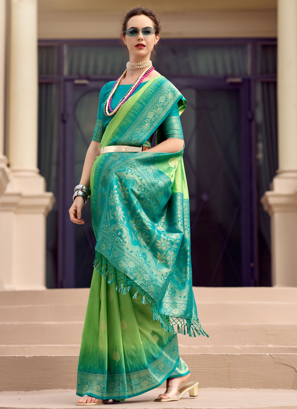 Weaving Zari Pure Silk Saree - S11970