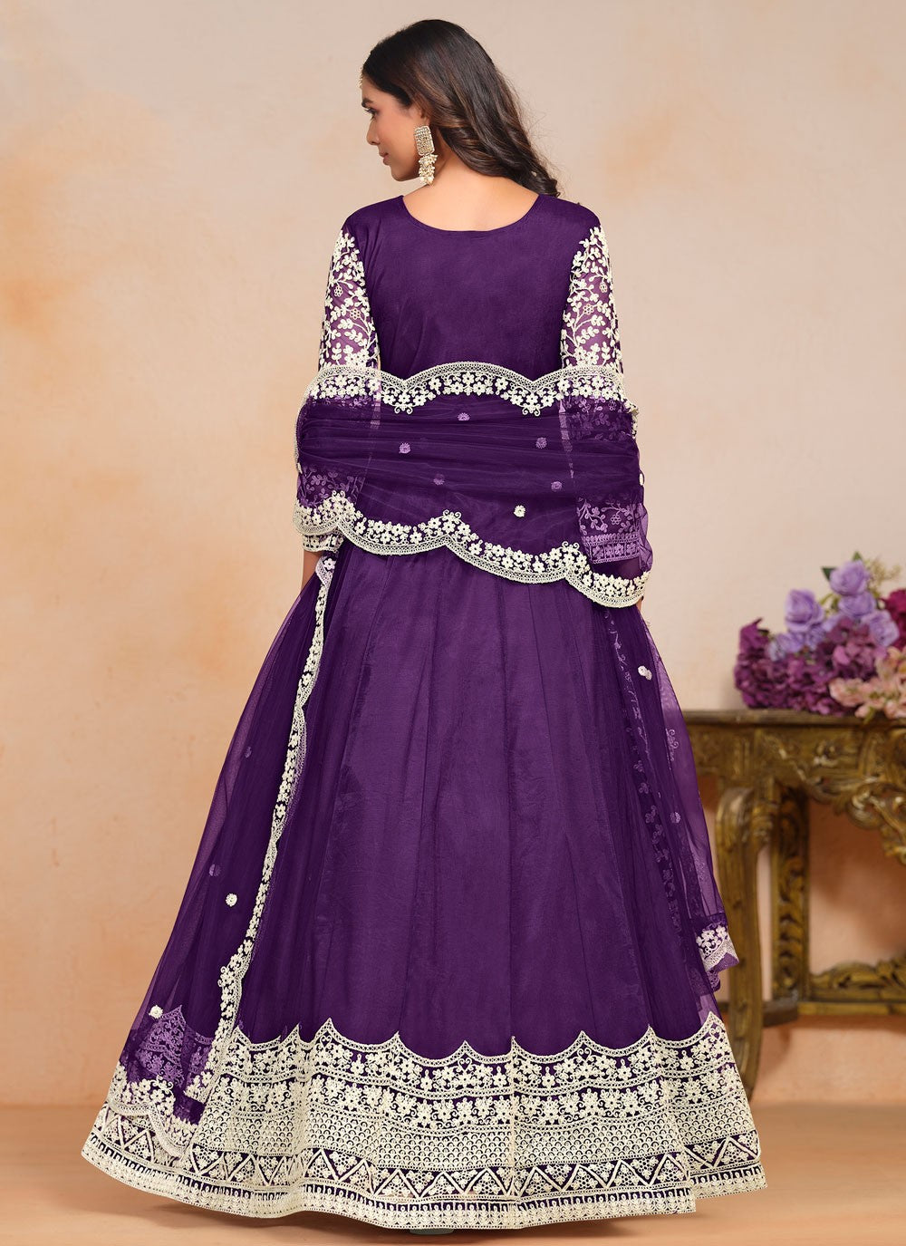 Net Salwar Suit - T3573