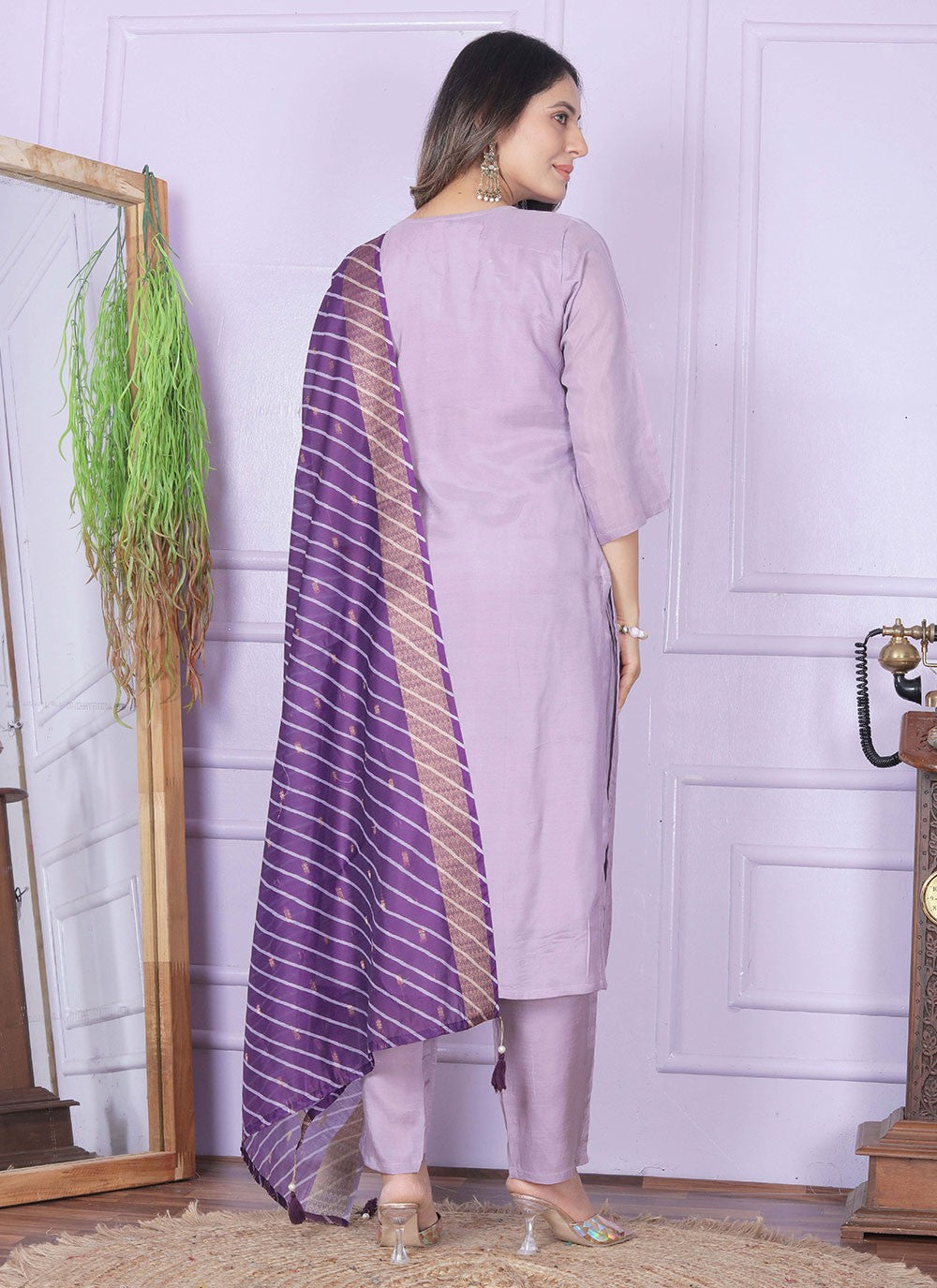 Muslin, Viscose Salwar Suit - T2838