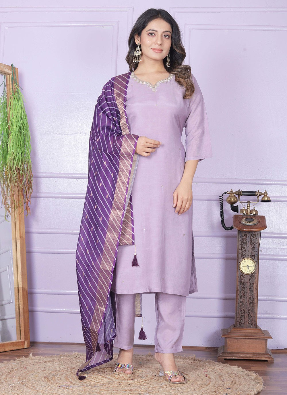 Muslin, Viscose Salwar Suit - T2838