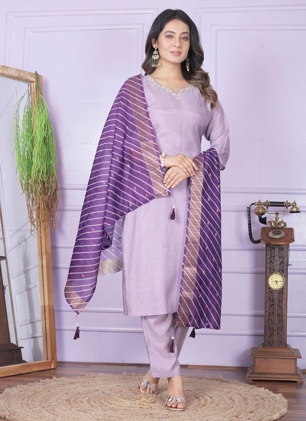 Muslin, Viscose Salwar Suit - T2838