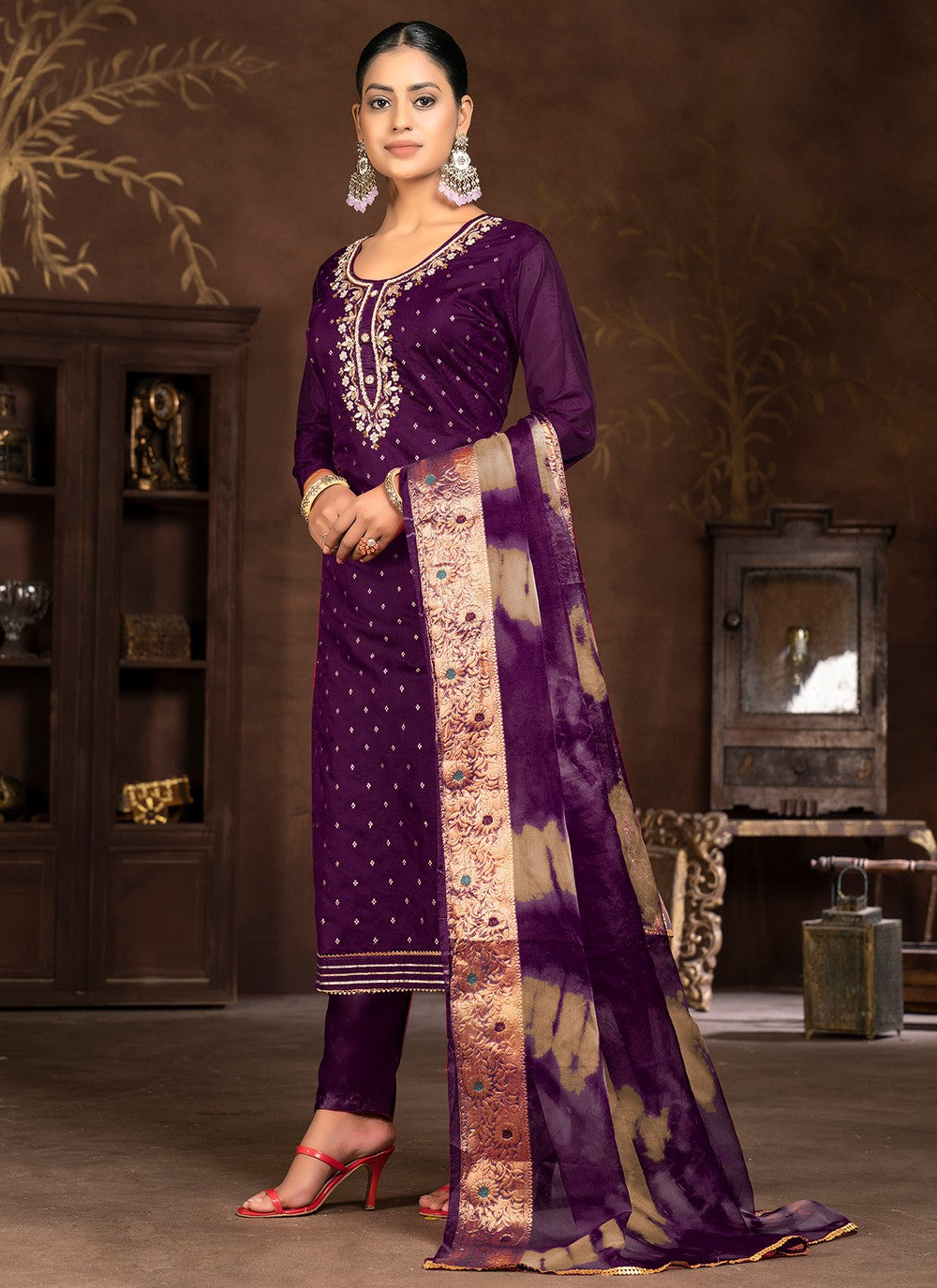 Organza Salwar Suit - T2056