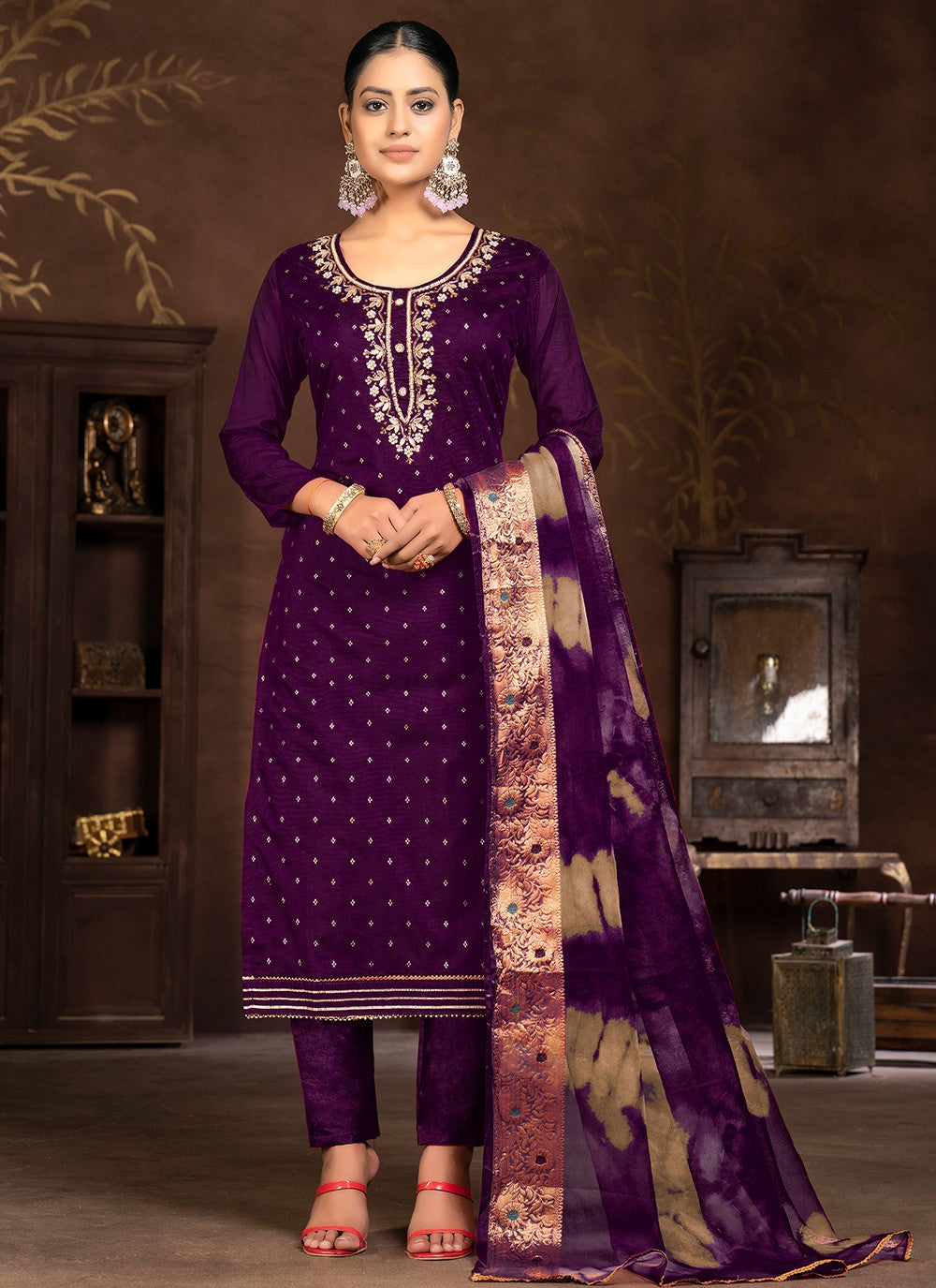 Organza Salwar Suit - T2056