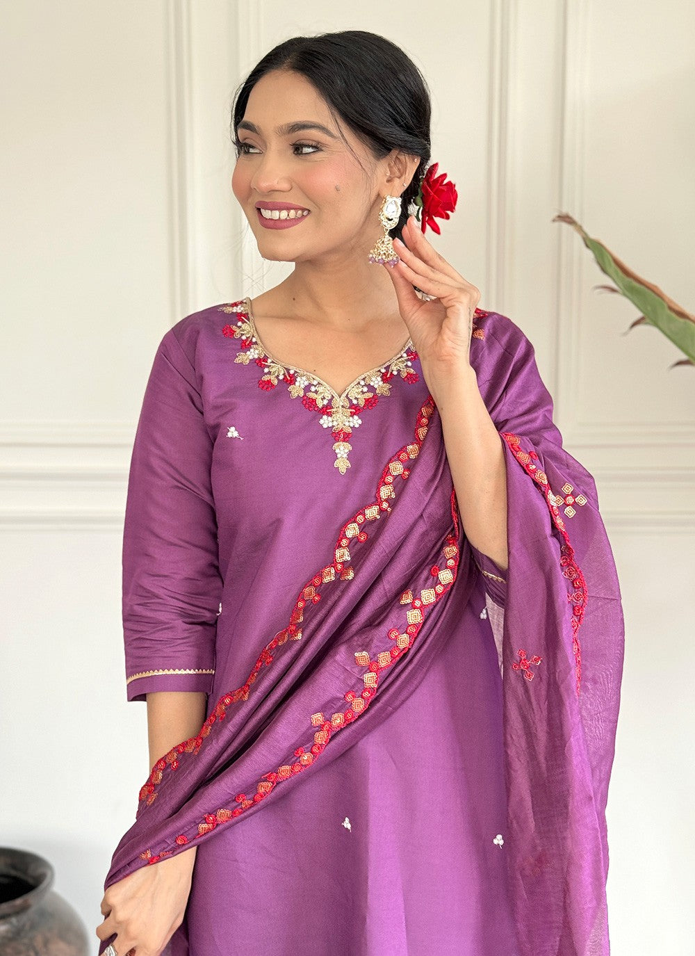 Chanderi , Viscose Salwar Suit - T3608