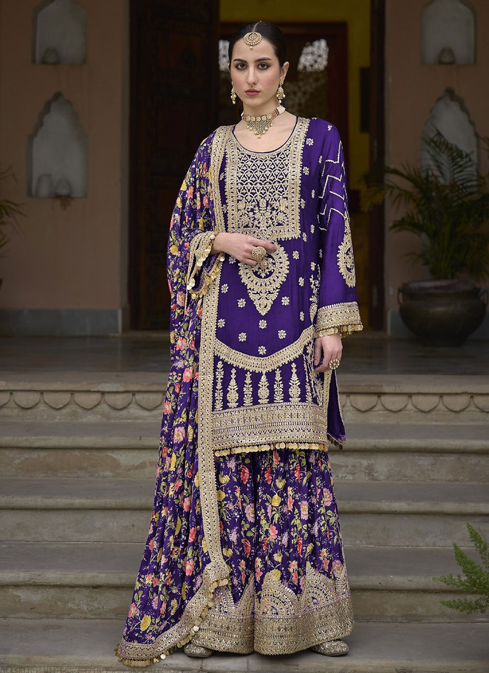 Chinon Salwar Suit - T3121