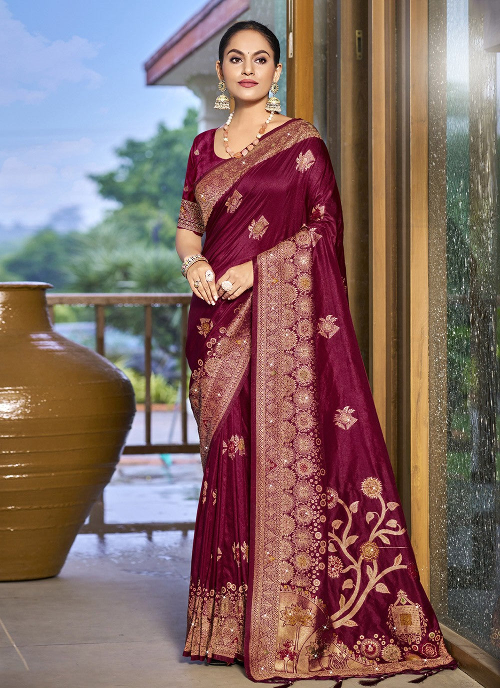 Trendy Zari Silk Saree - S9926