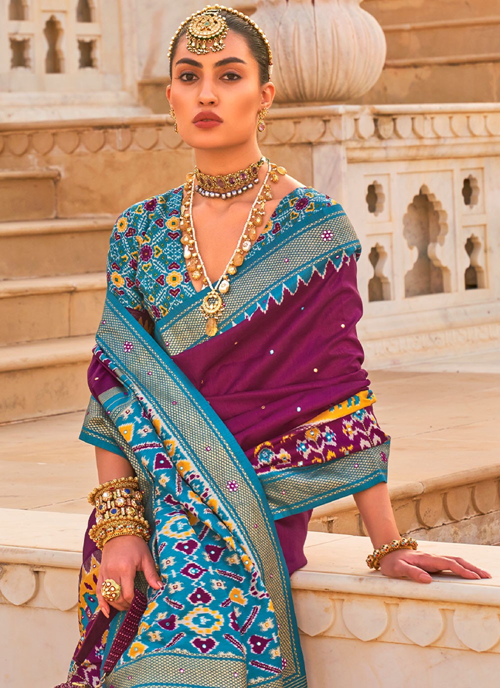 Saree Hand Embroidery Silk Saree - S2291